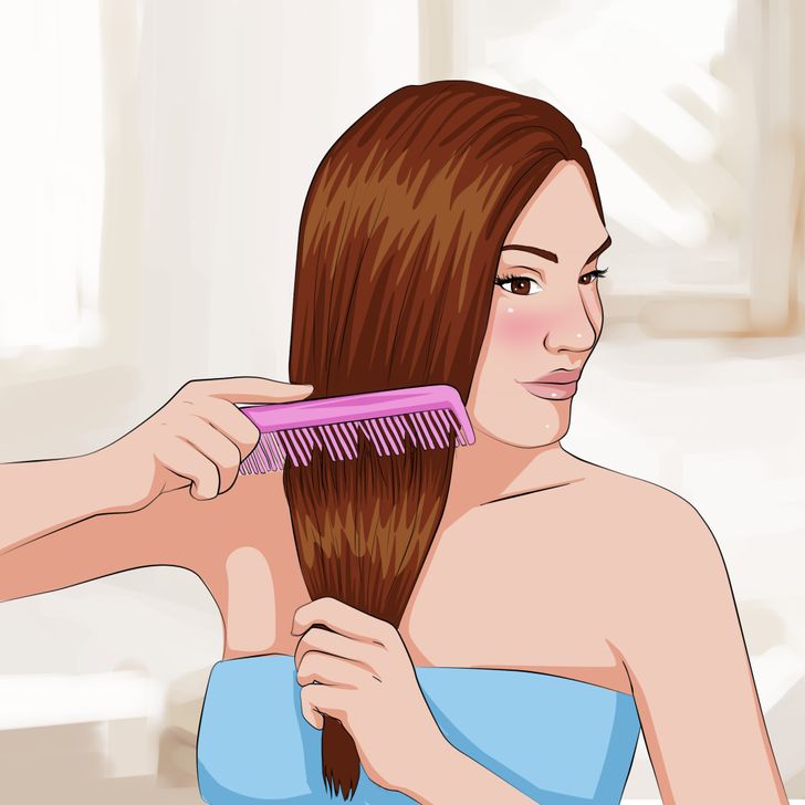 You can even straighten your hair by simply brushing it out