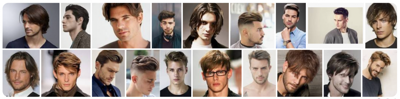 The options for men's haircuts on medium-length hair